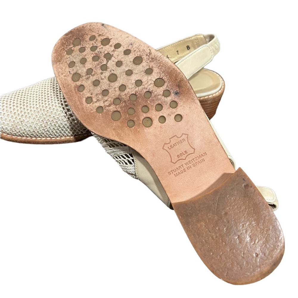 Stuart Weitzman Sling Back Structured Mesh Sandal… - image 6